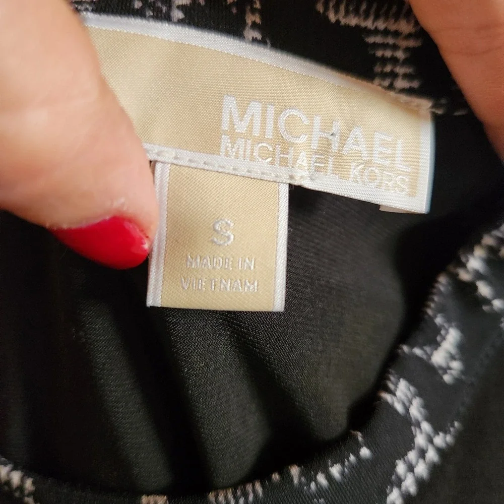 MICHAEL Michael Kors Sleeveless Dress Size Small Black Cheetah‎ Gray Business